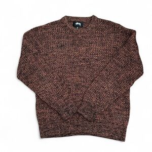 Stussy Two Tone Loose Gauge Knit Long Sleeve Sweater